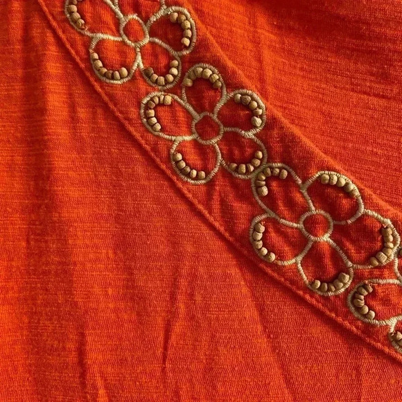 Soft Surroundings Tunic Top 3/4 Sleeves Orange XL Petite - Picture 3 of 8